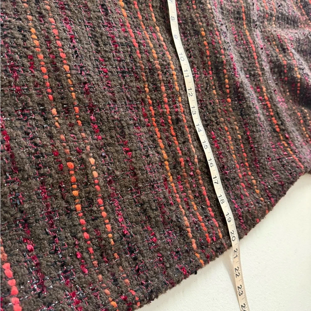 Old Money Kate Spade New York”So Foxy” Vibe Tweed Sheath Power Move Fringe Dress